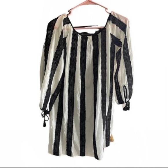 J.CREW Tie Neck Bow & Tie Traditional Romanian Style Dress Size Medium - Picture 12 of 14